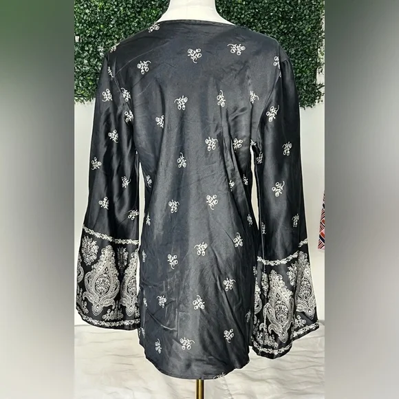 New York City Design Co Y2K Silk Fairy Top M Floral Paisley Whimsigoth Fairy - Picture 5 of 11